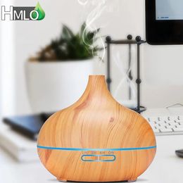 550ML Electric Aroma Diffuser Essential Oil Diffuser Air Humidifier Ultrasonic Remote Control Color LED Lamp Mist Maker Car Home 240523