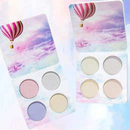 Handaiyan 4 Colour Face Highlighter Make Up Palette Shimmer Powder Northern Lights Symphony Makeup Eyeshadow Contour Palettes