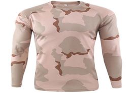 Long Sleeve Camouflage Tshirt Outdoor Quick Drying Hiking Military Tactical TShirts Mens Hunting Camping Shirts Brand Clothing M7090638