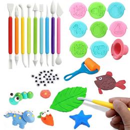 Clay Dough Modelling Clay Dough Modelling DIY Clay Game Dough Tool 3D Plastic Mould Modelling Clay Kit Childrens Creative Clay Cutting Mould Learning Education Toys WX5.26