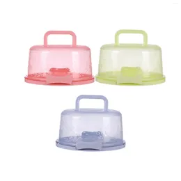 Storage Bottles Cake Container With Handle Round Fittings Durable Stand Multipurpose For Dessert Party Pies Birthday Home