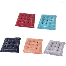 Pillow 40x40cm Large Plaid Print Square Seat With Ties Straps Indoor Outdoor Thicken Chair Pad Floor For Living Room