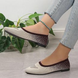 Casual Shoes Mesh Breathable For Women Loafers 2024 Spring Shallow Slip-on Women's Soft Sole Big Size 43 Flat