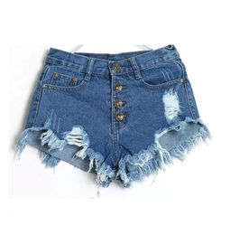 QNPQYX New Shorts Women Fashion Ladies Tassel Hole High Waist Summer Short Jeans Sexy Mini Booty Shorts for Woman White Black9064884