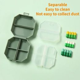 Mini Portable Pill Organiser 6 Grid Compartment Travel Pillbox Nordic Style Dispenser Medicine Boxes Dispensing Medical Kit