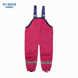 Overalls Rompers Baby Girls Trousers Windproof Toddler Boys Raincoat Waterproof Lace Full Set Spring Pants Raincoat WX5.26