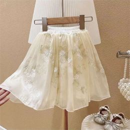 Clothing Sets Summer Embroidered Girls Shirts+Skirt Fashion Princess Children Suits Birthday Party Clothes Outfits