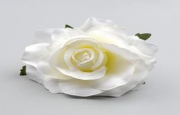 30pcs Large Artificial White Rose Silk Flower Heads for Wedding Decoration DIY Wreath Gift Box Scrapbooking Craft Fake Flowers8109735
