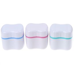 1PC Denture False Teeth Storage Box Case With Filter Screen Container Cleaning Teeth Cases Artificial Tooth Boxes