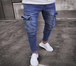 Men Clothes 2019 Skinny Jeans Mens Stretch Denim homme rotos Pant Distressed Ripped Freyed Slim Fit Pocket Jean Trousers LF8063516655