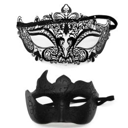 Couple Masquerade Mask Metal Masks Venetian Party Mask Halloween Costume Mask Mardi Gras Mask Roman Couple Suit