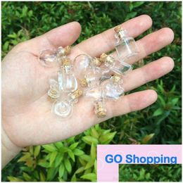 Packing Bottles Wholesale Factory Outlet Shaped Mini Small Glass With Clear Cork Stopper Tiny Vials Jars Containers Mes Weddings Wis Dh1Dt