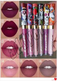 Newest Brand Makeup CmaaDu Matte 6 Colors Liquid Lipstick Lip Gloss and Longlasting Skull Tupe Lipsticks6306861