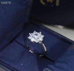 Luxury Brand Stamp Logo Ring S925 Sterling Silver Full Zircon Wedding Engagment Designer Jewelry For Women3585910
