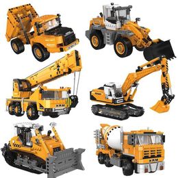 Diecast Model Cars High tech brick toy off-road engineering vehicle series bulldozer excavator building equipment model building block S2452722