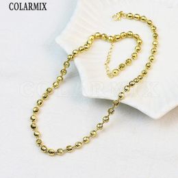 Chains 8pieces 18K Gold Plated Bead Jewellery Necklace Simple Classic Gift For Women 52829