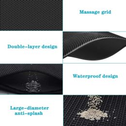 Cat Litter Mat With Gift Double Layer Waterproof Pet Litter Box Mat Non-slip Sand Cat Pad Washable Bed Mat Clean Pad Products