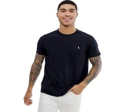Summer Men039s T Shirts Embroidered ShortSleeved Bottoming Shirt Breathable Solid Colour Round Neck TShirt6660398