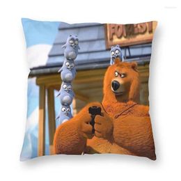 Pillow Custom Animation Grizzy And The Lemmings Square Throw Cover Decoration Print Cartoon Bear For Living Room
