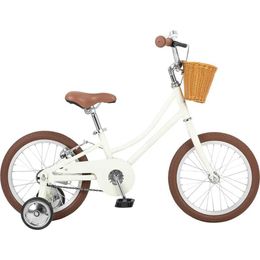 Bikes Ride-Ons Mini 16 Inch Kids Bike for 4-6 Year-olds with Cushioning Tires V-Brakes Training Wheels Basket and Bell Cycling Y240527