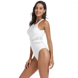 Women's Swimwear BEAUKEY Rayon White Bandage Swimming Suit Summer Swimsuit Bodysuit Women Bodycon Lady One-piece Black