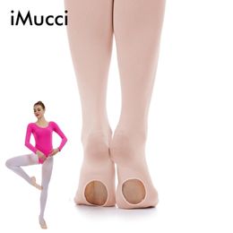 iMucci Women Ballet Convertible Tights Girl Pink Velvet Leggings Adult Pantyhose Dance Socks White Legging Gymnastics Collant 251z