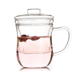 Transparent Clear Glass Milk Mug Coffee Tea Cup Teapot Kettle With Infuser F 50JD Wine Glasses 276M