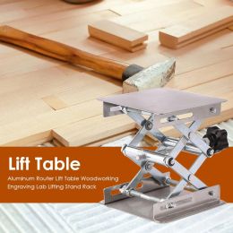 Aluminum Lifter Plate Table 100 Woodworking Machinery Engraving Laboratory Lifting Stand Manual Lift Platform Carpentry Tools