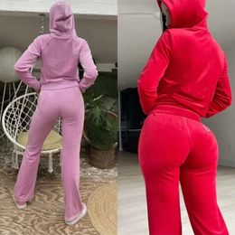 Juicy Tracksuit 2 -Stück -Set Frauen Brand Designer Coutour -Sets für Outfits Sport Cardigan Hoodie überholt zwei Buchstaben Diamond S