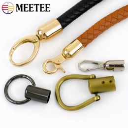 4/10Pcs Meetee 8-15mm Metal Tassel Cap Clip Clasp Bag Buckle Strap Cord Stopper Belt Hook Handbag Hanger DIY Hardware Accessory