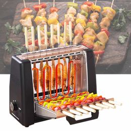 Electric Heating Barbecue Plate Household Smoke-Free Automatic Rotating Skewers Machine BBQ Motor Grill