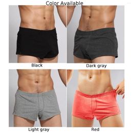 Underpants Mens Casual Home Pants Comfy Breathable Pajama Boxer Shorts Sports Underwear Absorbent Elastic Panties Pouch Jockstrap