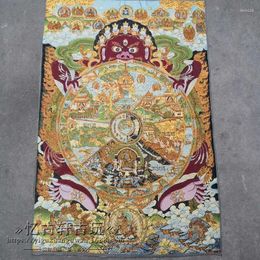 Decorative Figurines Antique Wholesale Brocade Painting Hanging Jiangsu Embroidery Thangka Figure Portrait Collection