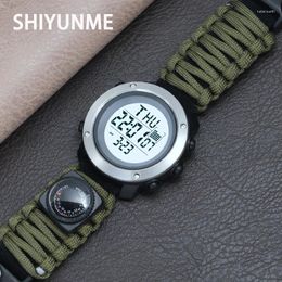 Wristwatches SHIYUNME G Style Men Sports Watches Outdoor Camping Compass Thermometer Waterproof LED Digital Watch Man Military Wrist