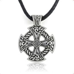 A29 Vintage Style Religious Cross Knot Totem Attractive Viking Necklace for Men and Women 272i
