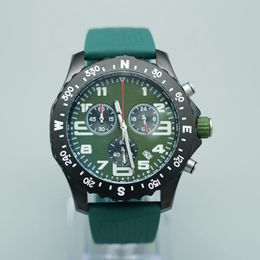Men's Watch Japan Quartz Endurance Pro Avenger Chronograph 44mm Watches Green Rubber 1884 Men Watches Hardex Glass Wristwatches 296Z