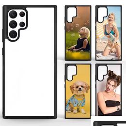 Sublimation Blanks Wholesale Blank 2D Soft Rubber Phone Cases For S24 S23 Tra Note 20 S20 S21 Fe Case Er Drop Delivery Office School B Dhpvw