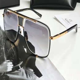 Occhiali da sole quadrati classici Lenti a gradiente grigio nero 2087 occhiali da sole da sole Des Lunettes de Soleil con scatola 256h