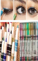 12 Colors Glitter Eyeliner Pencil Pencil Pen Cosmetic Makeup Set Mix colors Beauty Tools2794765
