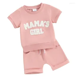 Clothing Sets Baby Girl Summer Clothes Toddler T Shirt Shorts 2 Piece Set Infant Short Sleeve Top Outfit Mama S Suit