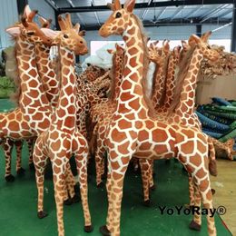 35-120CM Giant Real Life Giraffe Plush Toys High Quality Stuffed Animals Dolls Soft Kids Children Baby Birthday Gift Room Decor 240522