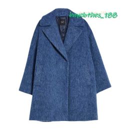 High Quality Trench Coat Maxmara Designer Coat Women's Fashion Coat Wool Blend Italian Clothing Brand Top Factory Technology 4V7Y