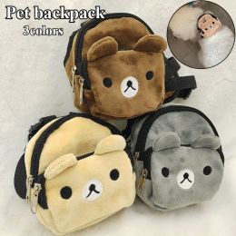 Puppy Cute Travel Bag Portable Dog Backpack Double Shoulder Bag Soft Convenient Outdoor Small Bag Pet Accessories