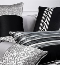 Pillow Fashion Silver Grey Black Abstract Decorative Throw Pillow/almofadas Case 30x50 European Modern Cover Home Decorating