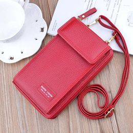 Bag Women Purse Multi-Function Messenger Shoulder Crossbody Cell Phone Bags With Card Holder Leather Mini Handbags Female