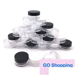 Packing Bottles Wholesale 100Pcs Lip Balm Containers 2G/3G/5G/10G/15G/20G Empty Plastic Cosmetic Makeup Jar Pot Transparent Sample E Dh9I6