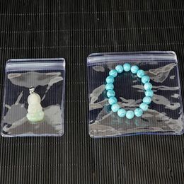 100Pcs Clear Self Sealing Zip Lock Plastic Bags Transparent Packaging Bags PVC Jewellery Gift Packaging Bags Jewellery Pouch 281Q