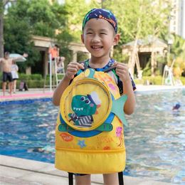 Storage Bags Children Wet Bag Separation Beach Backpack Cartoon Cute Swimming Clothes Shoes Knapsack Travel Belonging Organize