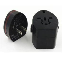 White Black global Universal Plug Adapter 5V 2.1A double USB Port travel AC Power Adaptor with AU US UK EU plug socket converter