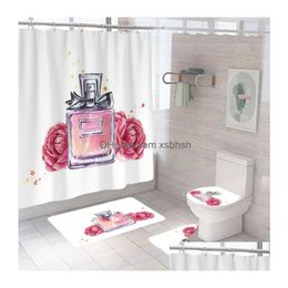 Shower Curtains All-Match Waterproof Series Curtain Polyester Bathroom Factory Direct Supply Digital Printing Drop Delivery Home Gar Dhxw4